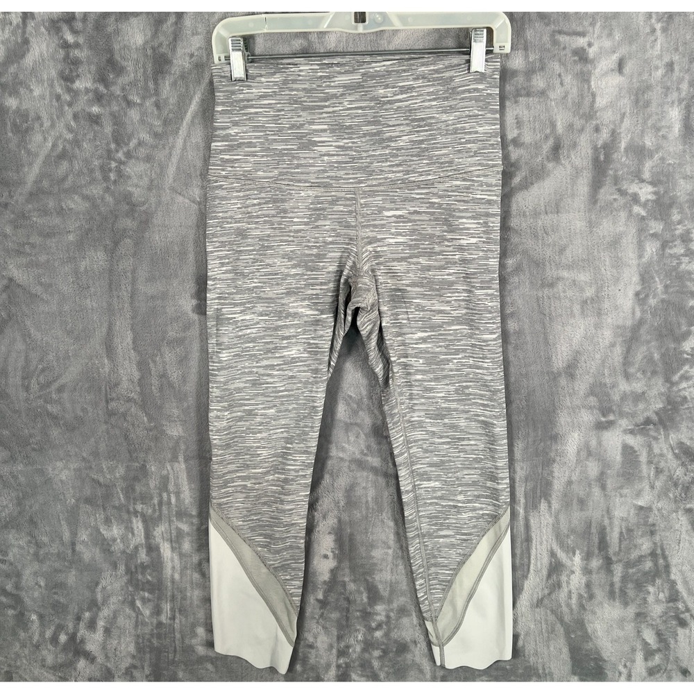 Lululemon Leggings Womens Size 6 Gray Wunder Under Scalloped High Rise Crop